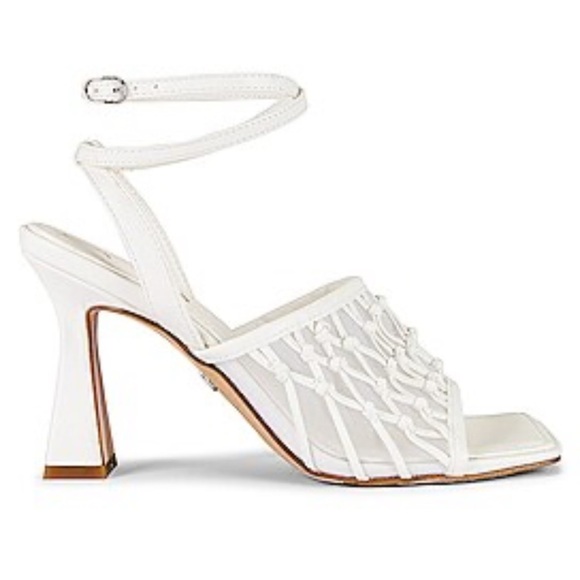 Sam Edelman Candice Sandal in Bright White womens heels size 9 - Picture 1 of 10